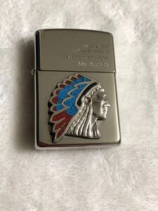 1993年製 ZIPPOジッポー ジッポ　オイルライター　インディアン　Indian ハンドメイド　メタル貼り　中古品