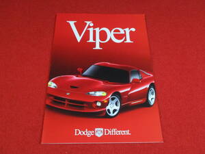 ◎　CHRYSLER　DODGE　VIPER　1999　平成11　大判　カタログ　◎