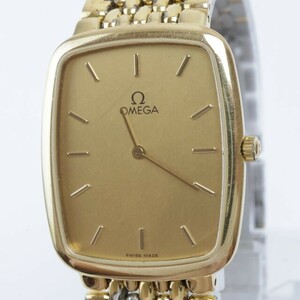 2405-568 オメガ デビル クオーツ腕時計 金色 純正ブレス