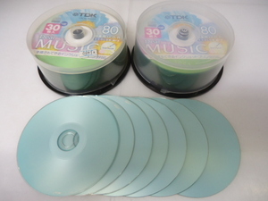 TDK 音楽用CD-R 80分 インクジェットプリンタ対応 30枚入 ×２（片方は28枚くらいしか入っていません） ＋7枚 未使用品 セット