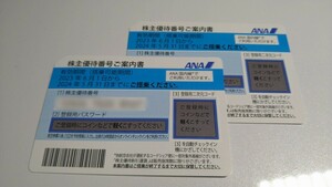 ANA 全日空 株主優待券 2枚1セット 2024年5月31日まで有効 郵便書簡 通知欄可能