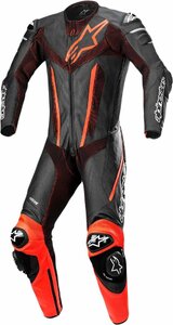 サイズ US 42 / EU 52 - ブラック/レッドフローレセント - ALPINESTARS アルパインスターズ Fusion 1ピース スーツ