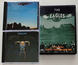 【送料無料】EAGLES CD2枚[イーグルス・ファースト]+[呪われた夜]+DVD[EAGLES1972-1994 FAMILY TREE COLLECTION]136min グレン・フライ