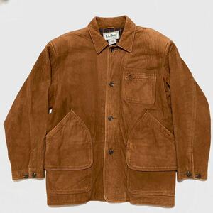 希少 80s 90s usa vintage LLBean エルエルビーン レザー ハンティング ジャケット ビンテージ アメリカ製 革 ヌバック スエード M