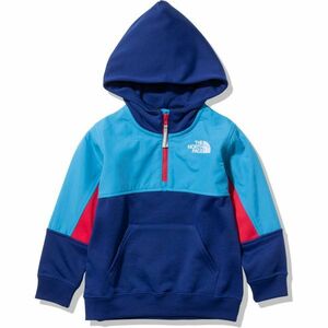 新品 100 青 THE NORTH FACE ノースフェイス キッズ ATL スウェット フーディー ジャケット パーカー パーカ ブルゾン 吸汗速乾 登山 42