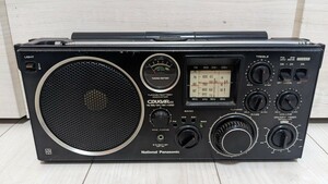 昭和レトロ National Panasonic RF-1130 クーガーFM/MW/SW1/SW2 ４バンド アンティーク BCLラジオ【ジャンク】