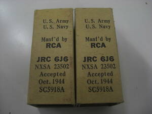JRC 6J6/RCA(Western Electric?) 元箱入りの2本セットその3