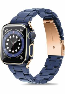 Apple Watch 用 バンド 樹脂バンド アップル ウォッチ バンド apple Watch 一体型 ケース付き 42mmケース42/44/45/49mmバンド共通