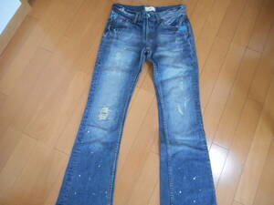 インターナショナル　ワールドジーンズ　サイズ28　デニム　ジーンズ　ダメージ加工　デニムパンツ　INTERNATIONAL-WORLD JEANS