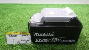 充電回数9回! マキタ バッテリー BL1830B 3.0Ah 18V 充電式工具 Makita 中古品 IC