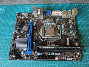 中古 MSI H61M-P31/W8 LGA 1155 Intel H61 Micro ATX マザーボード CORE i3-3220 cpu Kingston KVR1333D3N9/4G メモリ ジャンク