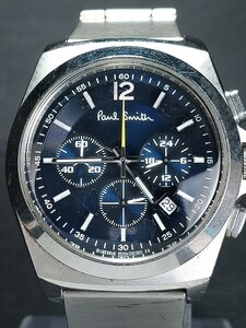 Paul Smith ポールスミス 0520-T00216 メンズ アナログ クォーツ 腕時計 ブルー文字盤 メタルベルト クロノグラフ カレンダー 電池交換済み