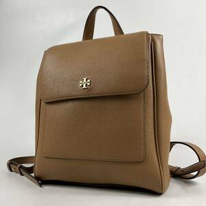 1円〜【入手困難品】 トリーバーチ Tory Burch リュック レザー エマーソン ブラウン系 リュックサック バックパック 通勤鞄 ロゴ