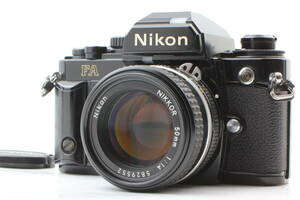 ◆極美品◆ ニコン NIKON FA 35mm 一眼レフ フイルムカメラ ブラック Ai-s NIKKOR 50mm F1.4 単焦点 標準 レンズ