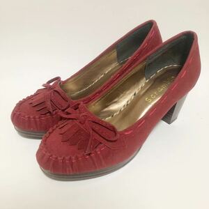 パンプス レッド M ( 22.5 ~ 23 cm ) 靴 レディース 赤 ヒール 6cm
