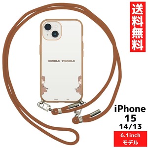 iPhone 15 14 13 対応 ディズニー チップ＆デール スマホ クリア ケース カバー アイフォン IIIIfit Loop ショルダー ストラップ付き