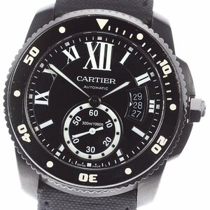 カルティエ CARTIER WSCA0006 カリブル ドゥ カルティエ ダイバー デイト スモールセコンド 自動巻き メンズ 保証書付き_803610