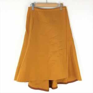 ドゥロワー Drawer スカート オレンジ 秋冬 ラップスカート 38 E0524M002-E0616 中古 古着
