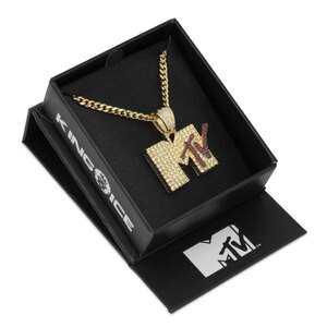 新品 KING ICE キングアイス MTV Iced Classic Logo Necklace 14K Gold Single chain 約50cm ネックレス ゴールド エムティービー ロゴ