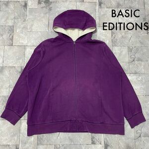 BASIC EDITIONS ベーシック エディションズ sweat hoodie スウェットパーカー TALON ジップアップパーカー 裏地ボア USA企画 玉FL3522