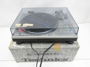 W914-J10-4048 Technics テクニクス SL-1200MK5-S ターンテーブル レコードプレーヤー 箱付き 通電確認済 現状品①