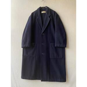 AD1988 robe de chambre COMME des GARCONS チェスター コート / ウール ネイビー ビンテージ 80s 90s C3-12035-92904