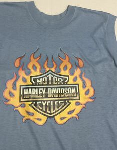 ノースリーブ 80s USA製 Harley Davidson ハーレーダビッドソン ビンテージ シャツ L位 80年代 90s 3D EMBLEM 豚 tシャツ ヴィンテージ