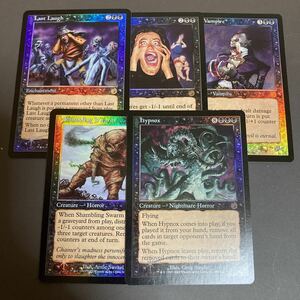 MTG　トーメント　黒　英語版　レア　FOIL　5枚セット　催眠魔　もぎとり　最後の笑い　センギアの吸血鬼　よろめく大群