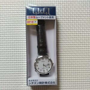 【日本製ムーブメント使用】シチズン Q&Q アナログ腕時計 日付つき