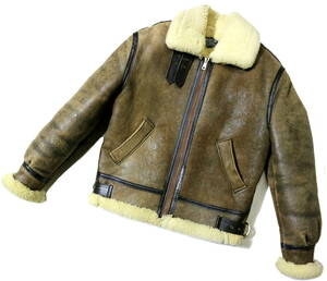 程度良好！◆USA製 U.S.SHEEPSKIN 羊革 B-3 ムートンジャケット◆38/Mサイズ相当（身長173-176センチ位）