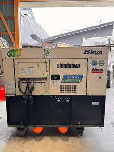 新ダイワ　ディーゼル発電機　25KVA　1541時間　DGM250MK　 三相・単相３線同時出力