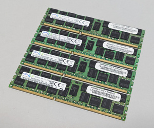 1600MHz 16GB 4枚組 合計 64GB MacPro用メモリー 2009 2010 2012 2013モデル用 240pin DDR3 10600R RDIMM ECC 動作確認済 #0516B