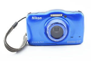 ★動作OK★ Nikon COOLPIX S32 ブルー　コンパクトデジタルカメラ ニコン クールピックス #0382