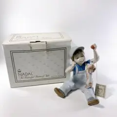NADAL 犬と男の子 箱・タグ付き 陶器人形  ナダル アンティーク