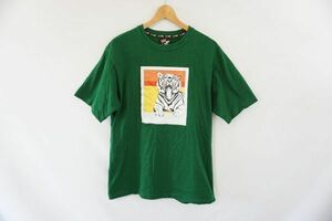 【即決】FAT エフエーティー メンズ Tシャツ トラ 虎 プリント 厚手生地 緑系 サイズ:FAT 【775137】