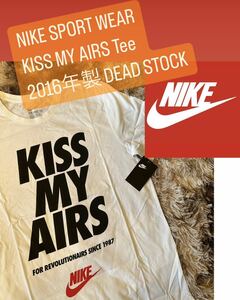 新品 2016年製【NIKE KISS MY AIRS Tシャツ XL 白 タグ付】jordan1 dunk sb travis acg moc force1 max95 vintage futura supreme sacai