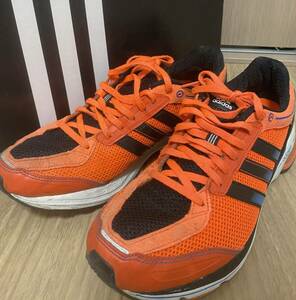 ★adidas アディダス adizero Boston 3、アディゼロボストン3 G60512 オレンジ/ブラック 26.0cm