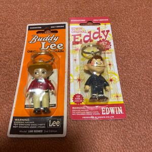 Buddy Lee バディーリー&EDWIN Eddy エドウィン　エディ　キーホルダー 非売品 未開封