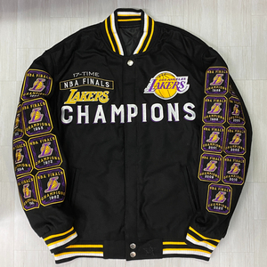 限定 【M】 JHデザイン LA Lakers ロサンゼルス レイカーズ NBA ファイナルズ チャンピオン 17Time リバーシブル スタジャン USA正規品