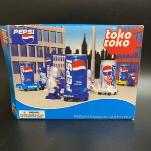 【未組立】ペプシマン トコトコ缶ヘルパー PEPSIMAN 当選品 非売品 ノベルティ 当時物 昭和レトロ ミニプラ 未使用