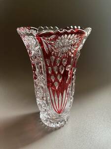 未使用品　新品　Anna Hutte ドイツアンナヒュッテ　クリスタルガラス　花瓶　高級ガラス　ドイツ製　オブジェ