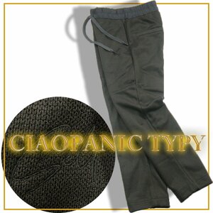 新品 【暖パン!】 CIAOPANIC TYPY 裏起毛 フリース イージーパンツ 秋冬 M ニット カーキ ★340650 チャオパニック リモート