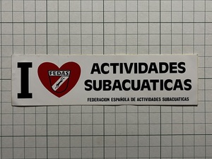 スペイン 古いステッカー：FEDS FEDS ACTIVIDADES SUBACUATICAS 潜水 スキューバ ダイビング ビンテージ カスタム +Ed