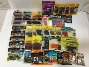 〇V386〇新品＆中古 釣具 ワーム 大量 まとめ セット BUG ANTS ECOGEAR AQUA POWERBAIT MANATEE86 POWER SHAD deps JACKALL Gary Yamamoto