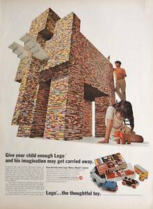 稀少！1968年レゴ広告/Lego/レゴブロック/玩具/マンモス/象/G