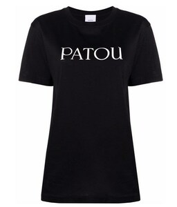 新品 PATOU パトゥ ☆ロゴ Tシャツ コットン 黒 M レディース 【送料無料】