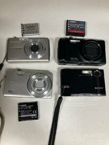 【ジャンク品】コンパクトデジタルカメラ 4台おまとめ / オリンパス FE-220 / カシオ EXLIM×2 / SONY Super Steady Shot DSC-T30