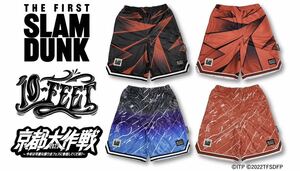 THE FIRST SLAM DUNK × 10-FEET × 京都大作戦　バスケットパンツ 電光石火（ブラック×レッド）Mサイズ スラムダンク