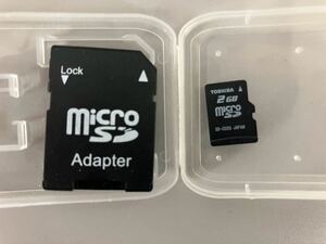 送料無料 TOSHIBA 2GB micro SD card SD-C02G SD 変換 アダプタ 添付 初期化 フォーマット 済 東芝 マイクロ SD カード 画像参照 NC NR