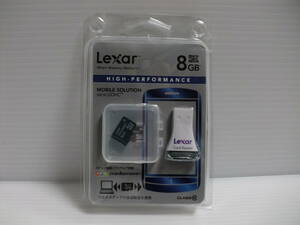 未使用・未開封品　カードリーダー付き　8GB　microSDHCカード　Lexar　microSDカード　メモリーカード